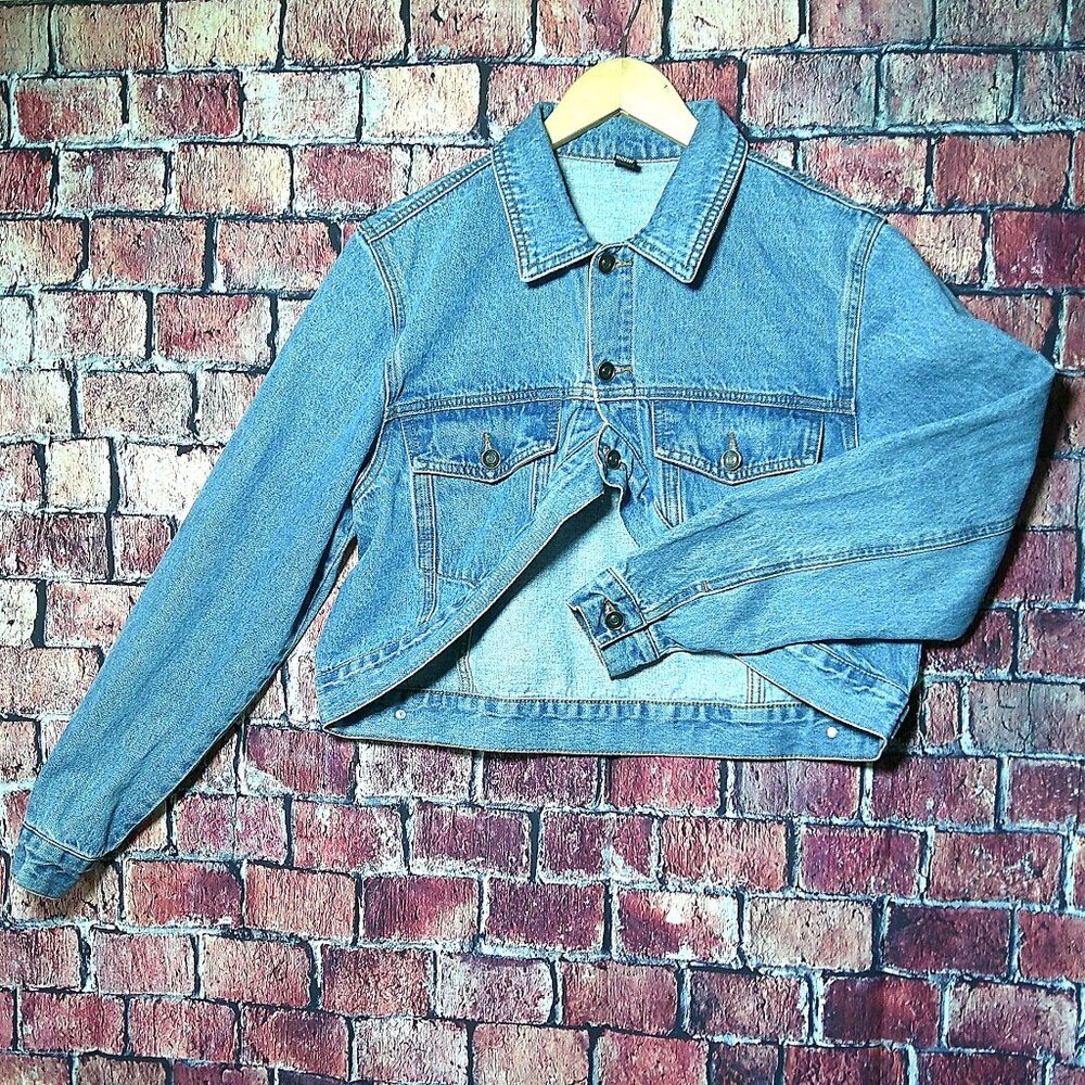 Windsor Denim Jean Jacket Cropped Size Small